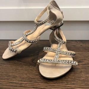 Silver gladiator sandals. Size 10. Brand new.